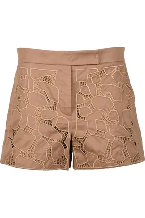 Max Mara Dames, Korte broeken, Bruin, Maat: M Katoen
