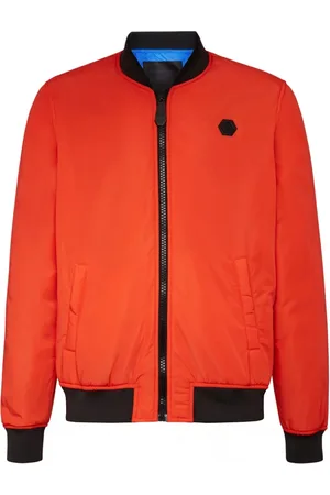 Philipp Plein Heren, Jassen, Oranje, Maat: 3XL Poliester