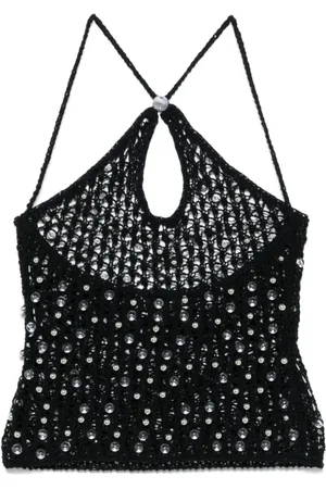 COPERNI Dames, Tops, Zwart, Maat: M Katoen