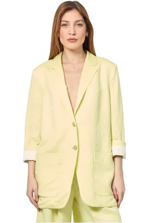 HUGO BOSS Dames, Jassen, Groen, Maat: M Linnen