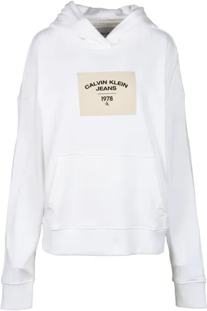 Calvin Klein Heren, Sweatshirts & Hoodies, Wit, Maat: XL Katoen