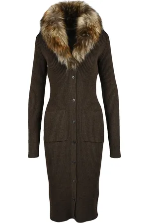 Saint Laurent Dames, Truien, Bruin, Maat: S Wol