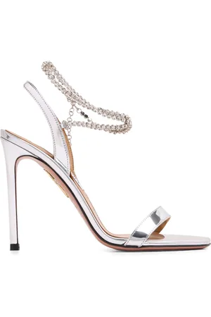 Aquazzura Dames, Schoenen, Grijs, Maat: 39 1/2 EU