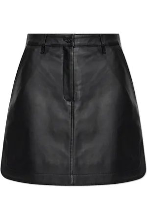 Maison Kitsuné Dames, Rokken, Zwart, Maat: S Leer