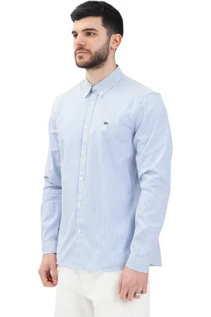 Lacoste Heren, Overhemden, Blauw, Maat: L Katoen
