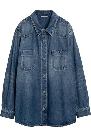 VALENTINO GARAVANI Heren, Overhemden, Blauw, Maat: XL Denim