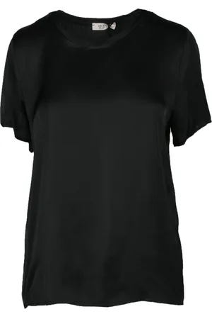 Think! Dames, Blouses & Shirts, Zwart, Maat: XS Viscose