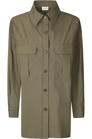 P.A.R.O.S.H. Dames, Blouses & Shirts, Groen, Maat: XS Katoen