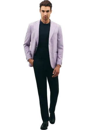Boglioli Heren, Jassen, Paars, Maat: XL Wol