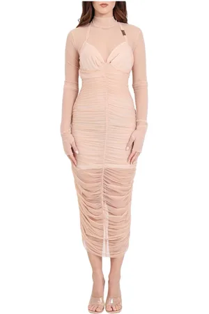 VERSACE Dames, Jurken, Roze, Maat: XS Polyamide