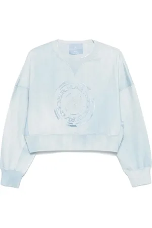 ERMANNO SCERVINO Dames, Sweatshirts & Hoodies, Blauw, Maat: M Katoen