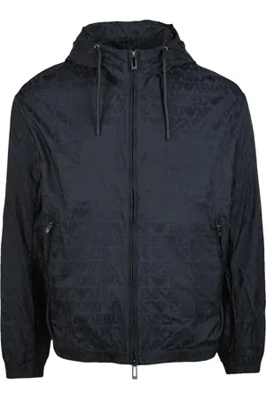 Emporio Armani Heren, Jassen, Blauw, Maat: L Polyamide