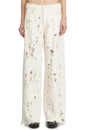 haikure Dames, Broeken, Wit, Maat: W26 Denim