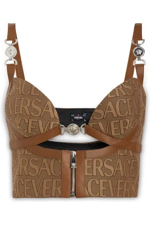VERSACE Dames, Tops, Bruin, Maat: XS