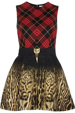 Roberto Cavalli Dames, Jurken, Veelkleurig, Maat: XS Leer
