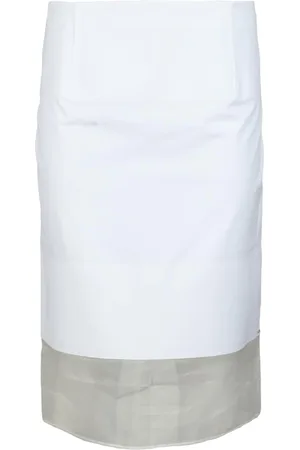 Sportmax Dames, Rokken, Wit, Maat: S Katoen
