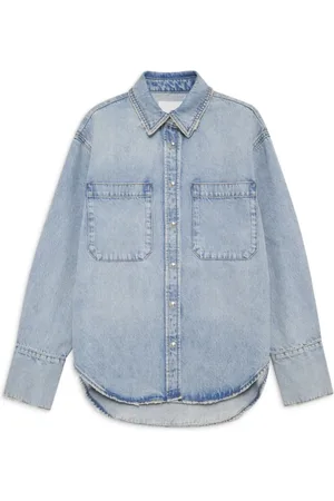 ANINE BING Dames, Blouses & Shirts, Blauw, Maat: L Denim