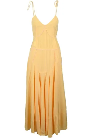 Sportmax Dames, Jurken, Geel, Maat: 2XS Viscose