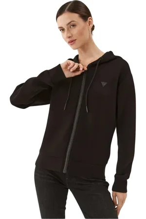 Guess Dames, Sweatshirts & Hoodies, Zwart, Maat: S Viscose