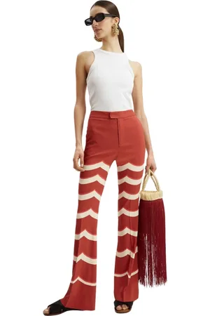 La DoubleJ Dames, Broeken, Rood, Maat: L Viscose