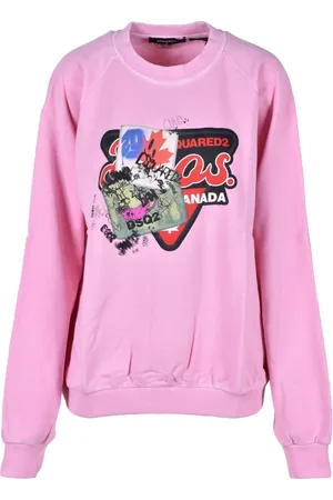 Dsquared2 Dames, Sweatshirts & Hoodies, Roze, Maat: L Katoen