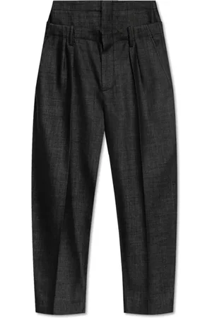 Victoria Beckham Dames, Broeken, Zwart, Maat: S Wol