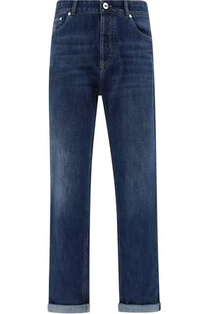 Brunello Cucinelli Heren, Jeans, Blauw, Maat: 2XL Katoen