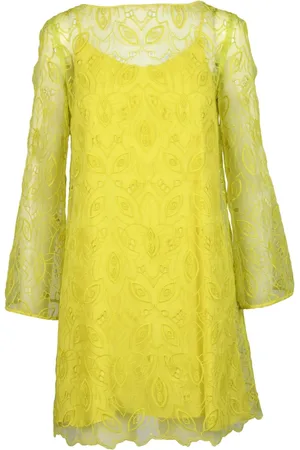 Max Mara Dames, Jurken, Geel, Maat: M Poliester