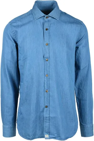 SONRISA Heren, Overhemden, Blauw, Maat: XL Katoen