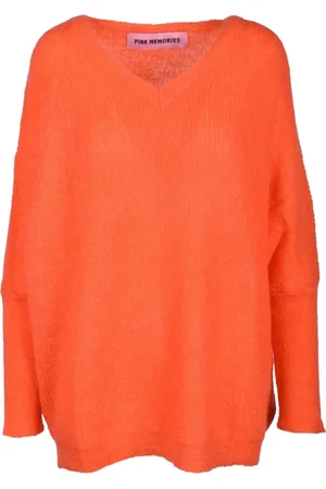 PINK MEMORIES Dames, Truien, Oranje, Maat: S Wol