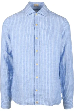 SONRISA Heren, Overhemden, Blauw, Maat: L Linnen