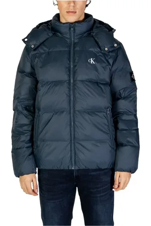 Calvin Klein Heren, Jassen, Blauw, Maat: 2XL Polyamide