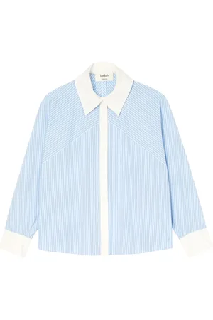 Bash Dames, Blouses & Shirts, Blauw, Maat: S Katoen