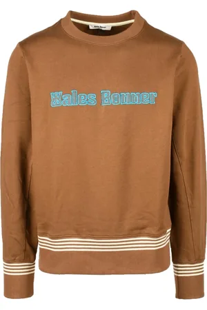WALES BONNER Heren, Sweatshirts & Hoodies, Bruin, Maat: XL Poliester