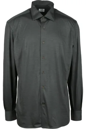MAZZARELLI Heren, Overhemden, Groen, Maat: 3XL Wol