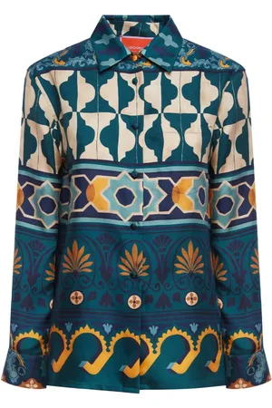 La DoubleJ Dames, Blouses & Shirts, Veelkleurig, Maat: S Zijde