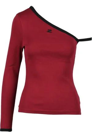 Courrèges Dames, Tops, Rood, Maat: XS Katoen