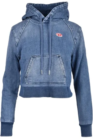 Diesel Dames, Sweatshirts & Hoodies, Blauw, Maat: XS Katoen