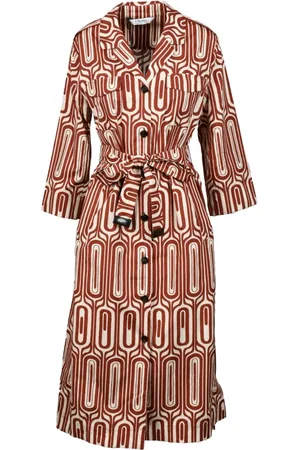 Max Mara Dames, Jurken, Bruin, Maat: XL Katoen