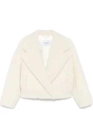 Max Mara Dames, Jassen, Wit, Maat: S Zijde