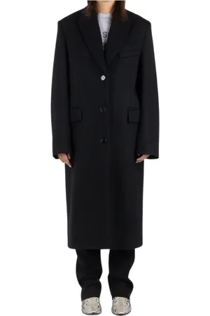 Acne Studios Dames, Mantels, Zwart, Maat: S Wol