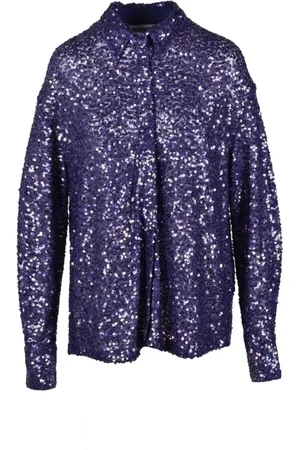 Essentiel Antwerp Dames, Blouses & Shirts, Paars, Maat: XS Poliester