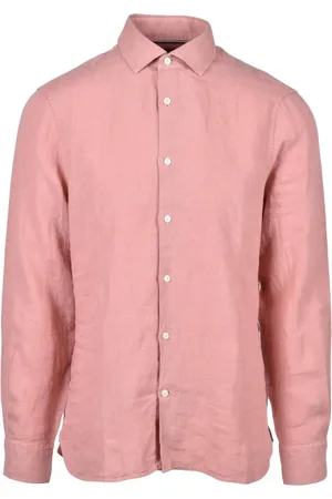 Tommy Hilfiger Heren, Overhemden, Roze, Maat: M Linnen