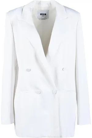 Msgm Dames, Jassen, Wit, Maat: 3XS Viscose