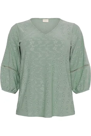 Kaffe Dames, Blouses & Shirts, Groen, Maat: L