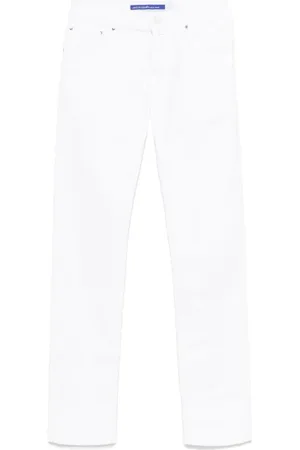 Jacob Cohen Heren, Broeken, Wit, Maat: W36 Denim