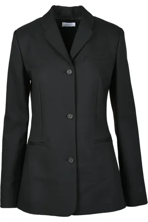 OFF-WHITE Dames, Jassen, Zwart, Maat: S Leer