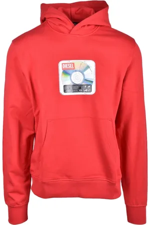 Diesel Heren, Sweatshirts & Hoodies, Rood, Maat: S