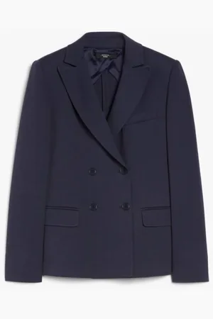 Max Mara Dames, Jassen, Blauw, Maat: S Leer