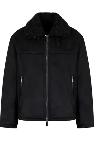 Armani Exchange Heren, Jassen, Zwart, Maat: S Suède